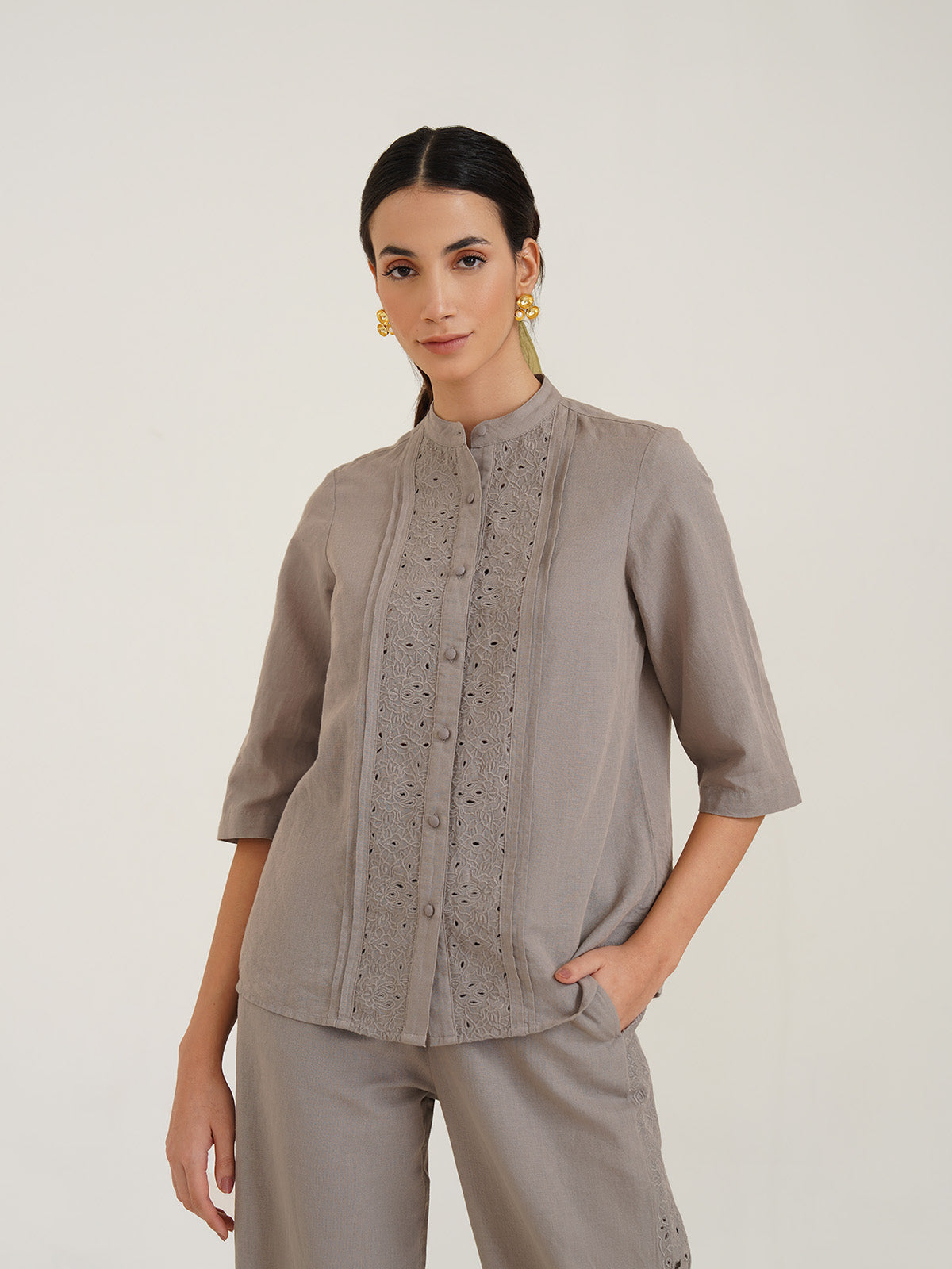 Ariel - Embroidered Linen Shirt image 5