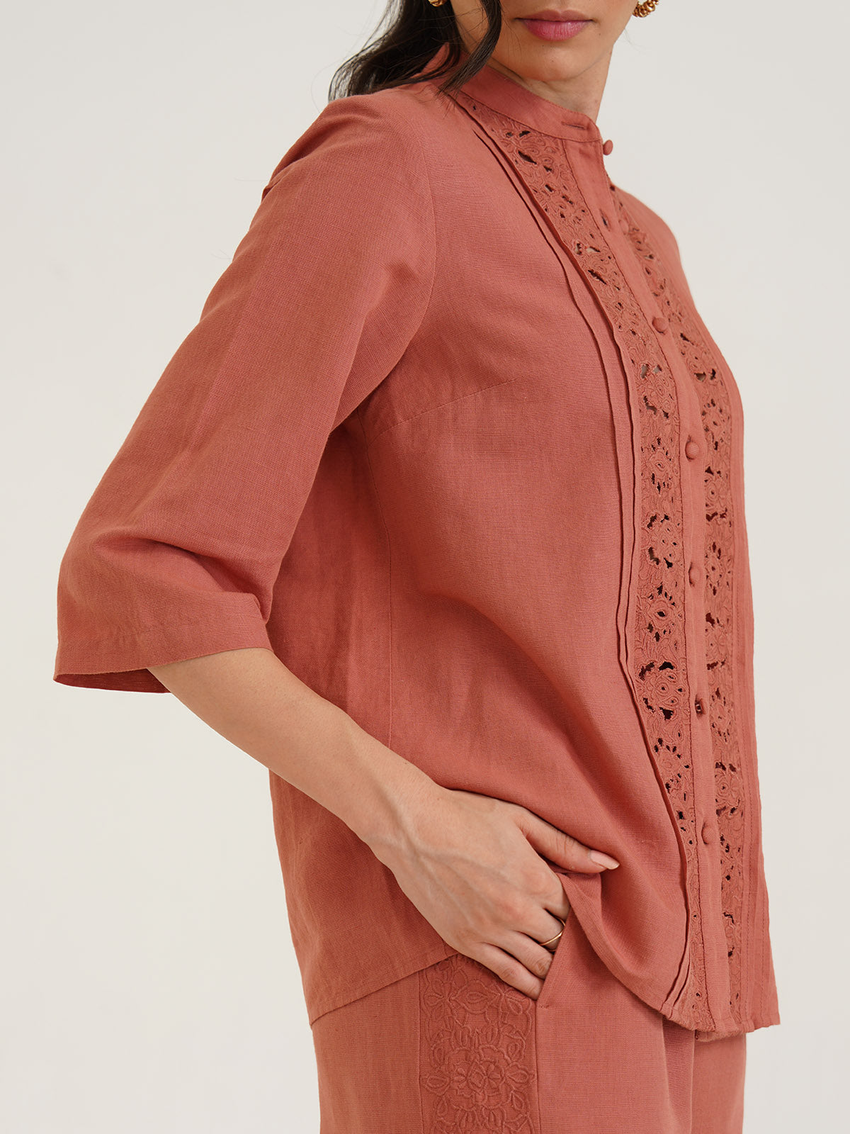 Ariel - Embroidered Linen Shirt image 7
