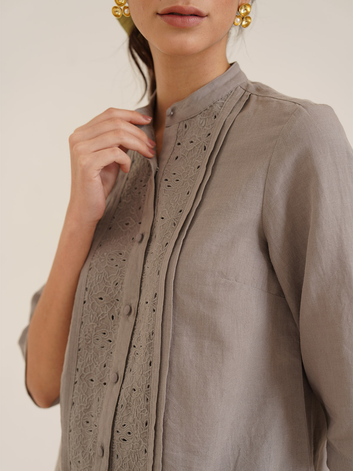 Ariel - Embroidered Linen Shirt image 8