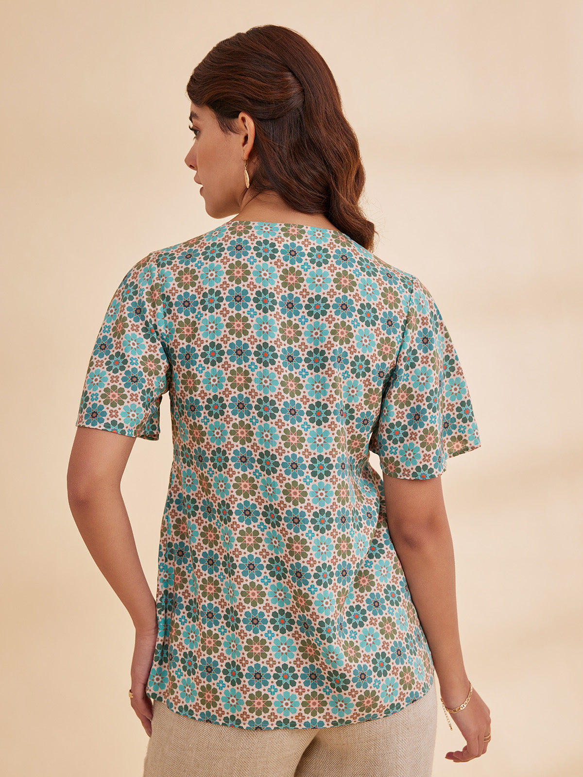 Bahia - Organic Bamboo Printed Fit And Flare Top image 8