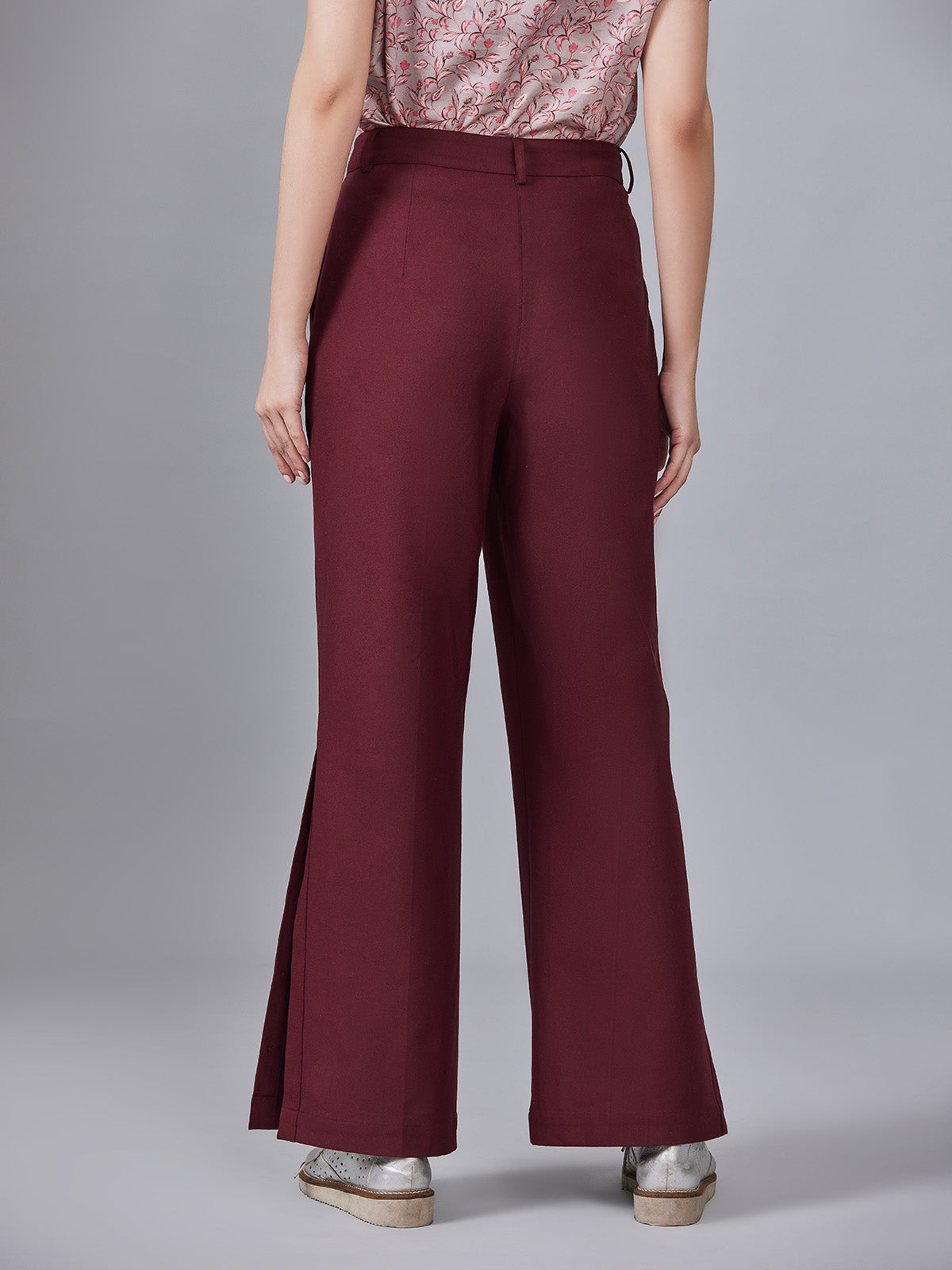 Bree - Organic Cotton Boot Leg Pants With Slit image 10