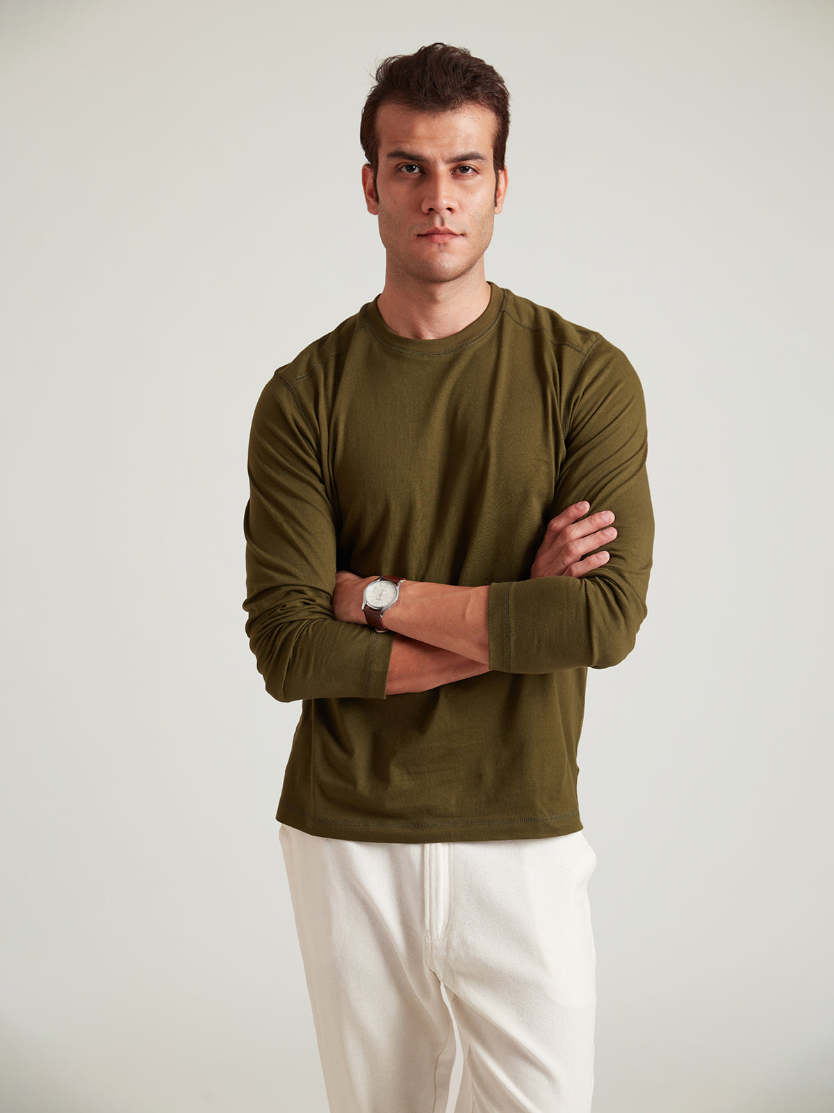 Camden - Premium Organic Cotton Full Sleeves T-shirt - Honey Mustard image 3