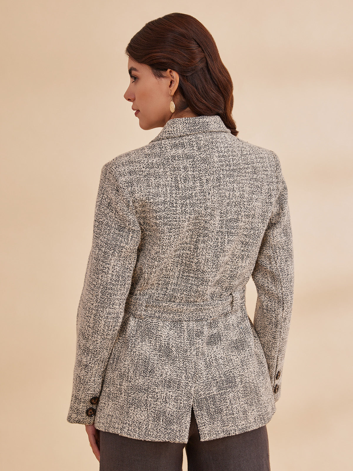 Denize - Organic Cotton Tweed Jacket With Collar image 10
