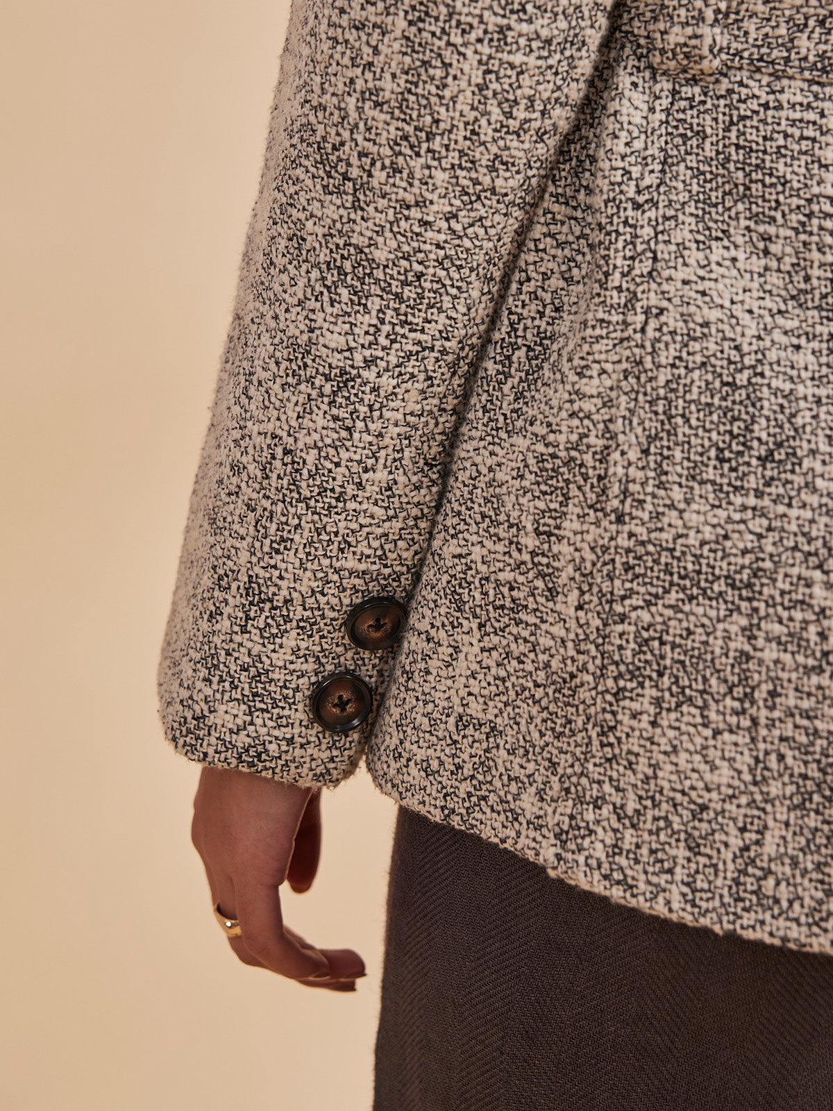 Denize - Organic Cotton Tweed Jacket With Collar image 12