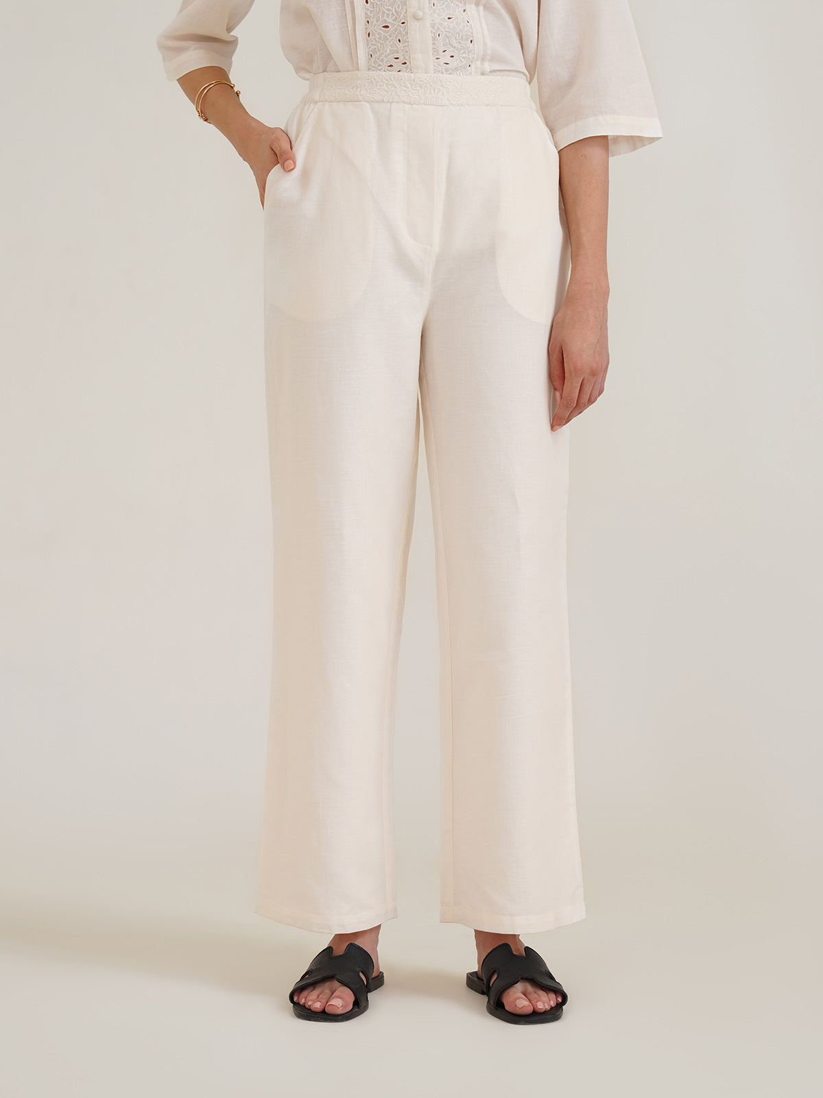 Dove - Organic Cotton Linen Pants image 3