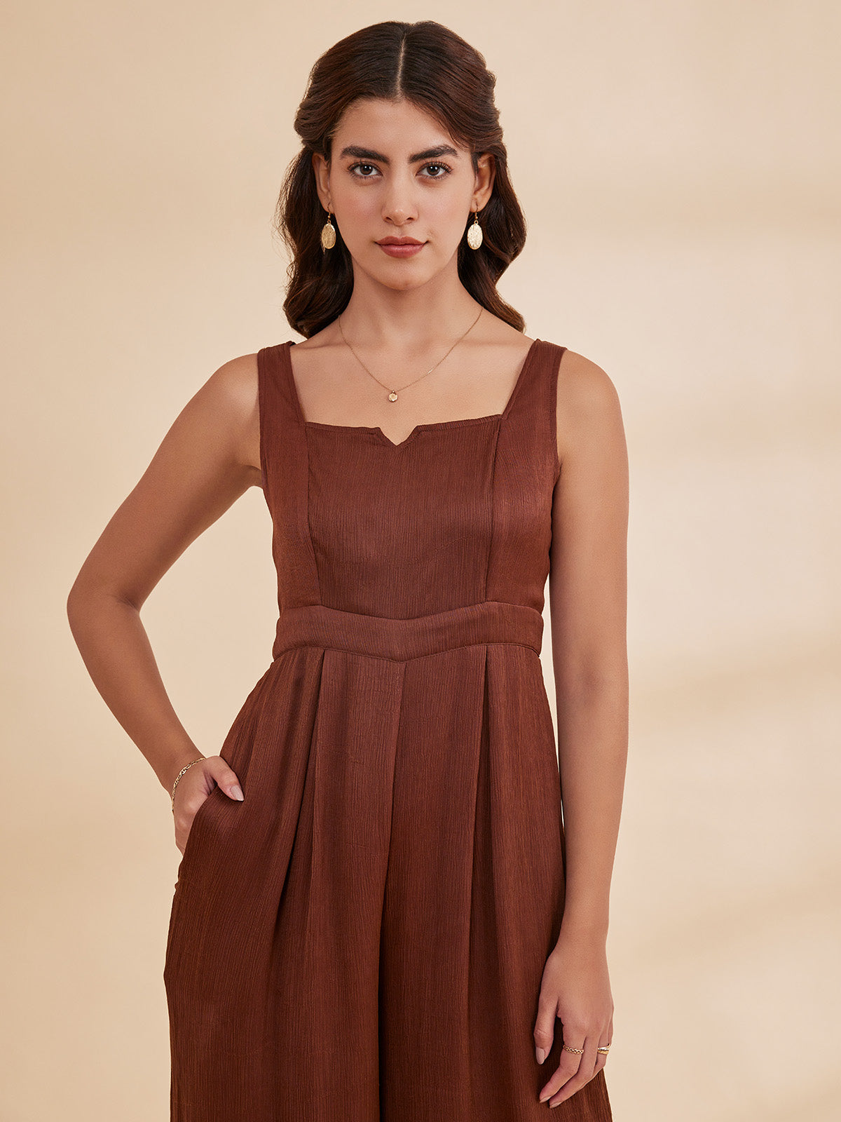 Farasha - Fit And Flare Chiffon Jumpsuit image 8