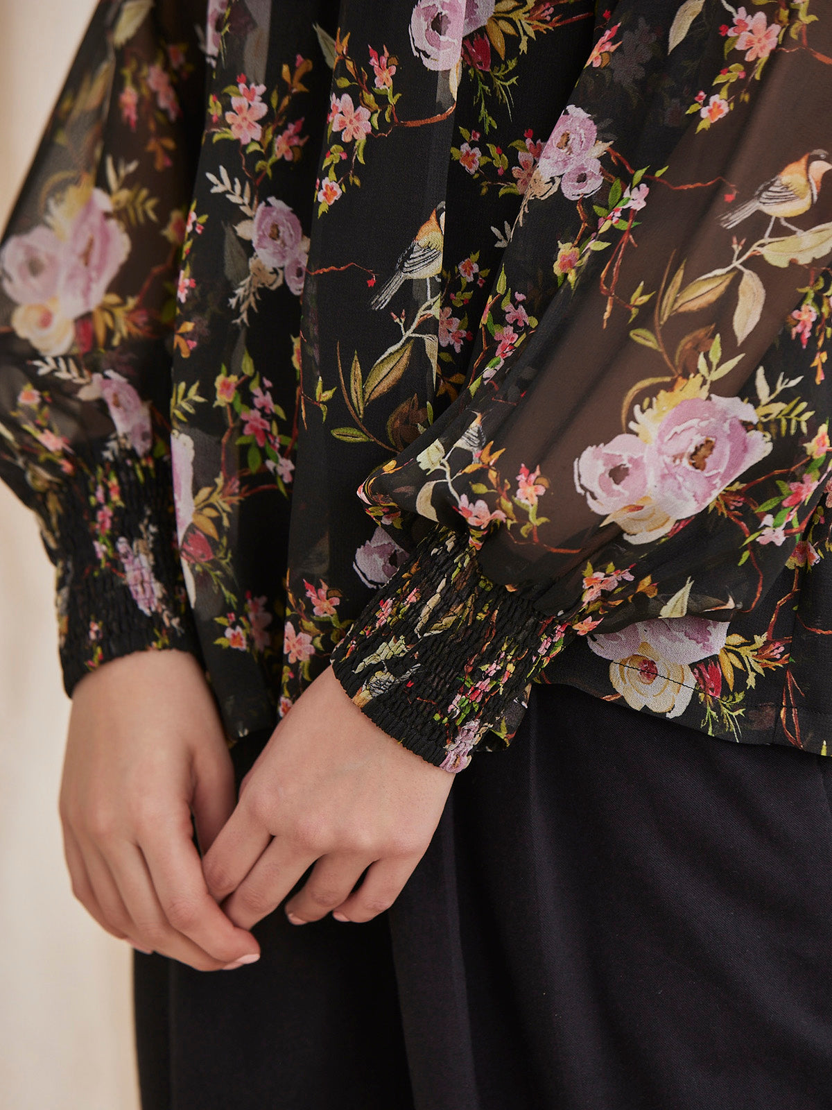 Gardenia - Viscose Georgette Printed Top With Smocking image 12
