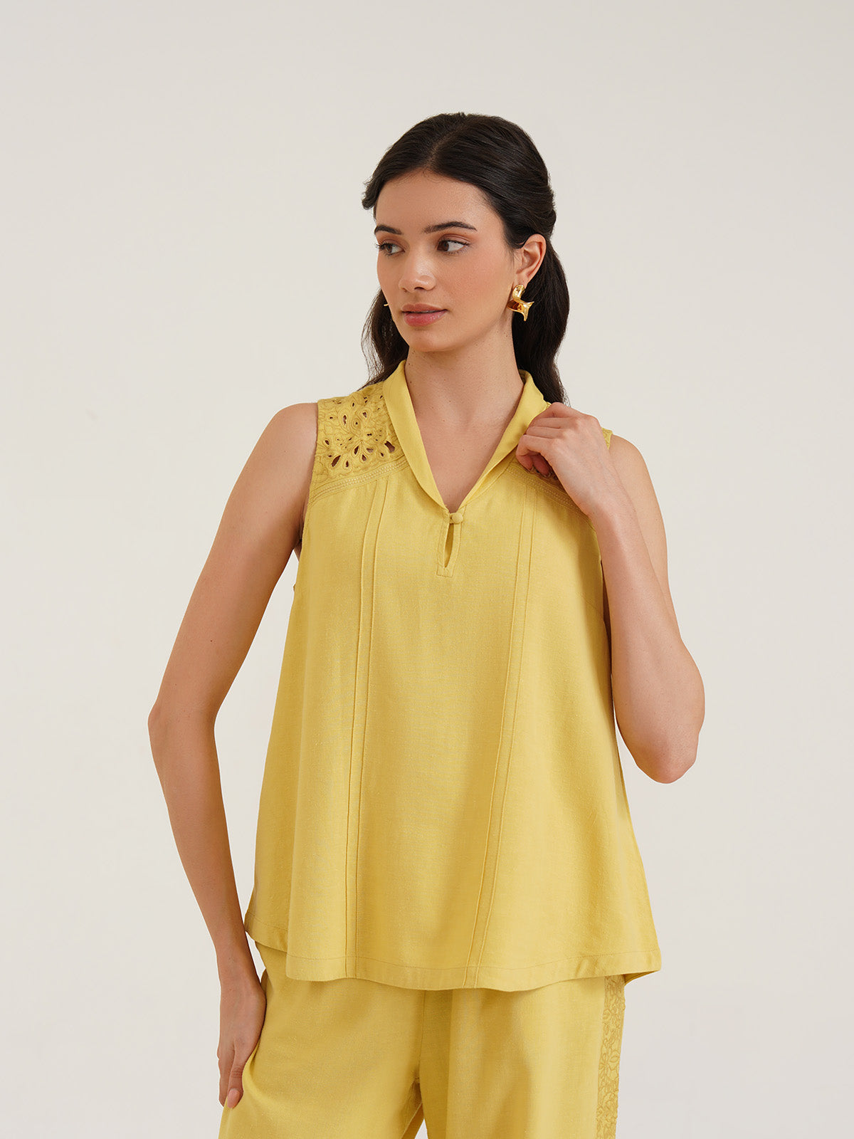 Hera - Embroidered Linen Top image 11