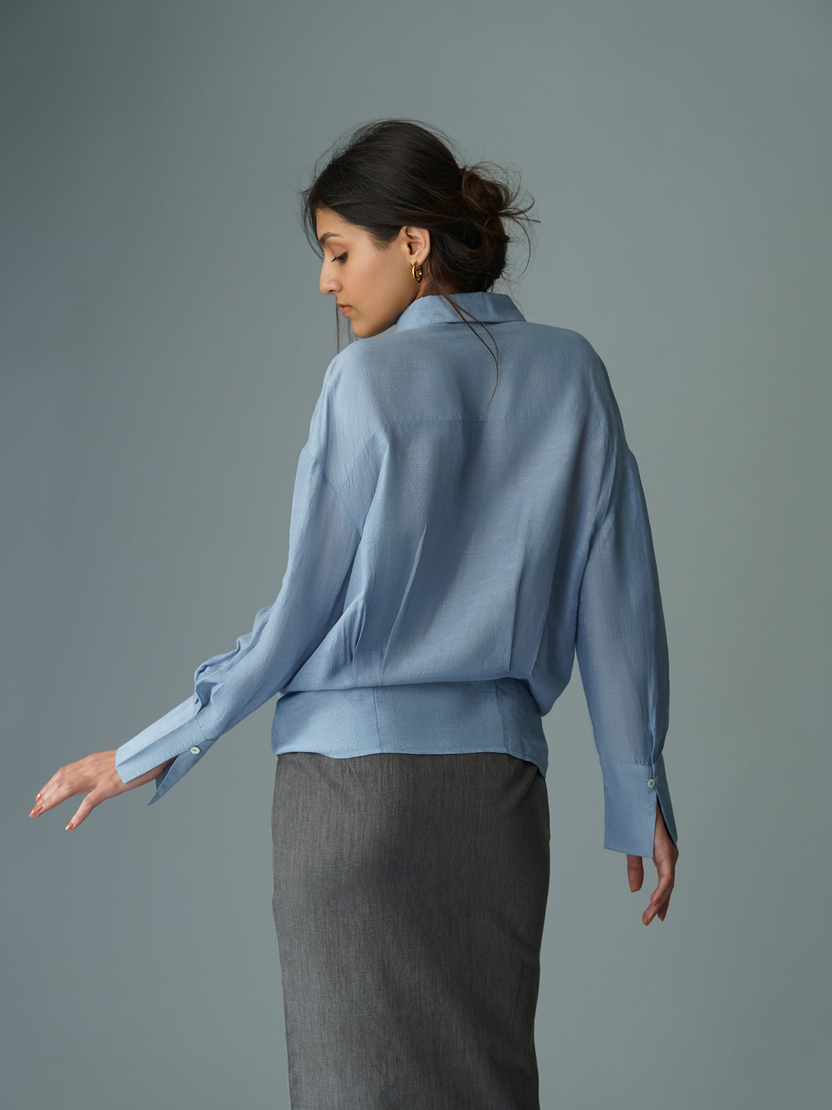 Kiyo - Stylish Office Bemberg Linen Shirt With Patch Pockets image 6