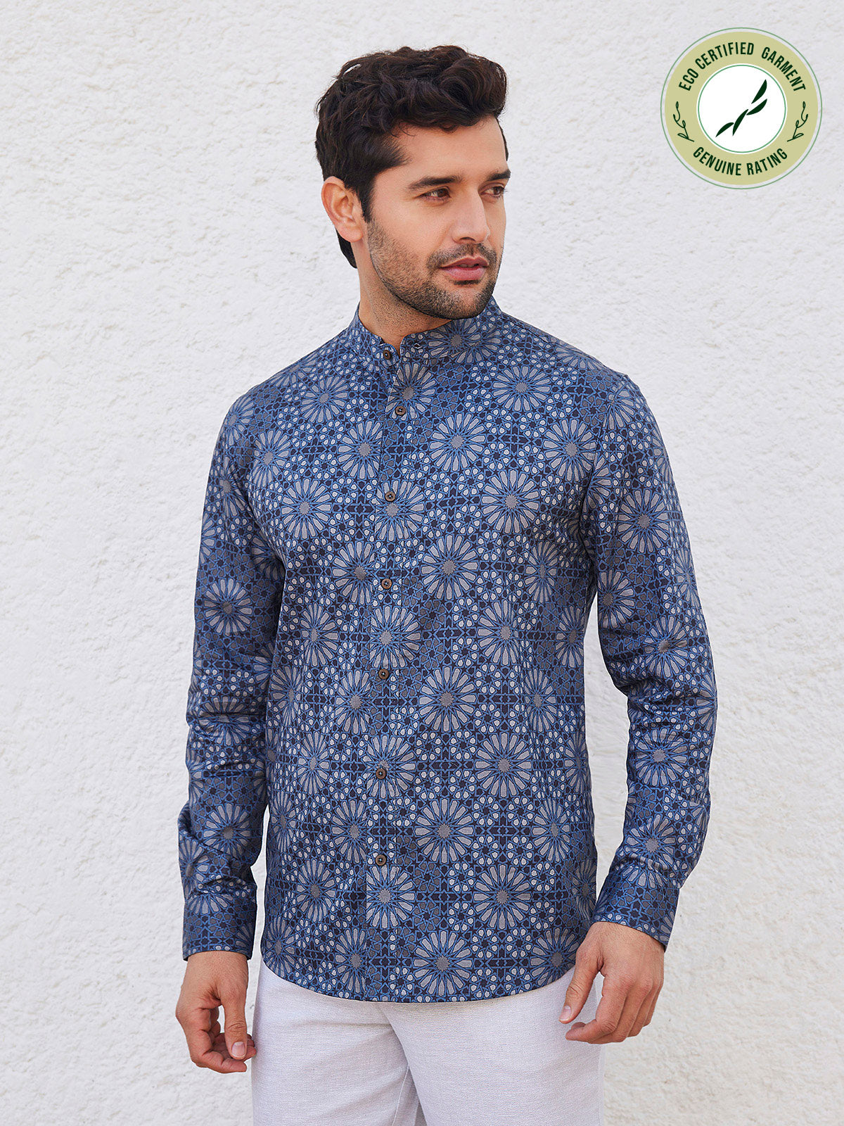 Murat - Printed Round Neck Organic Cotton Shirt image 6