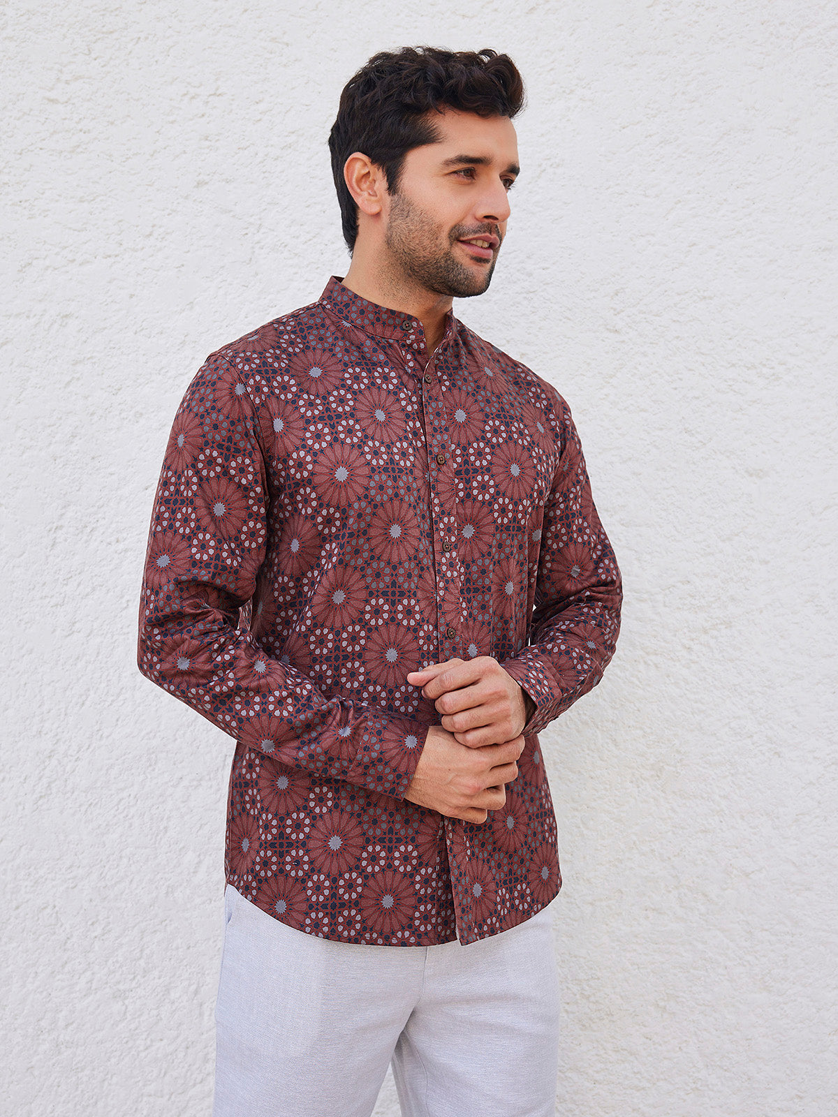 Murat - Printed Round Neck Organic Cotton Shirt image 5