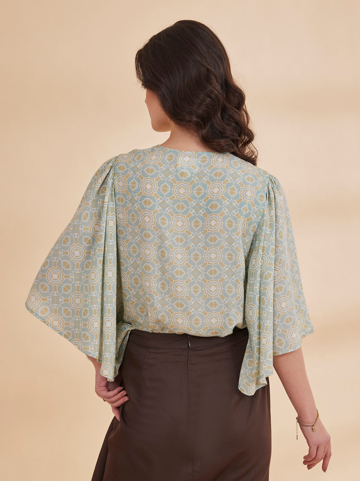 Nadia - Organic Bamboo Printed Kaftan Top image 10