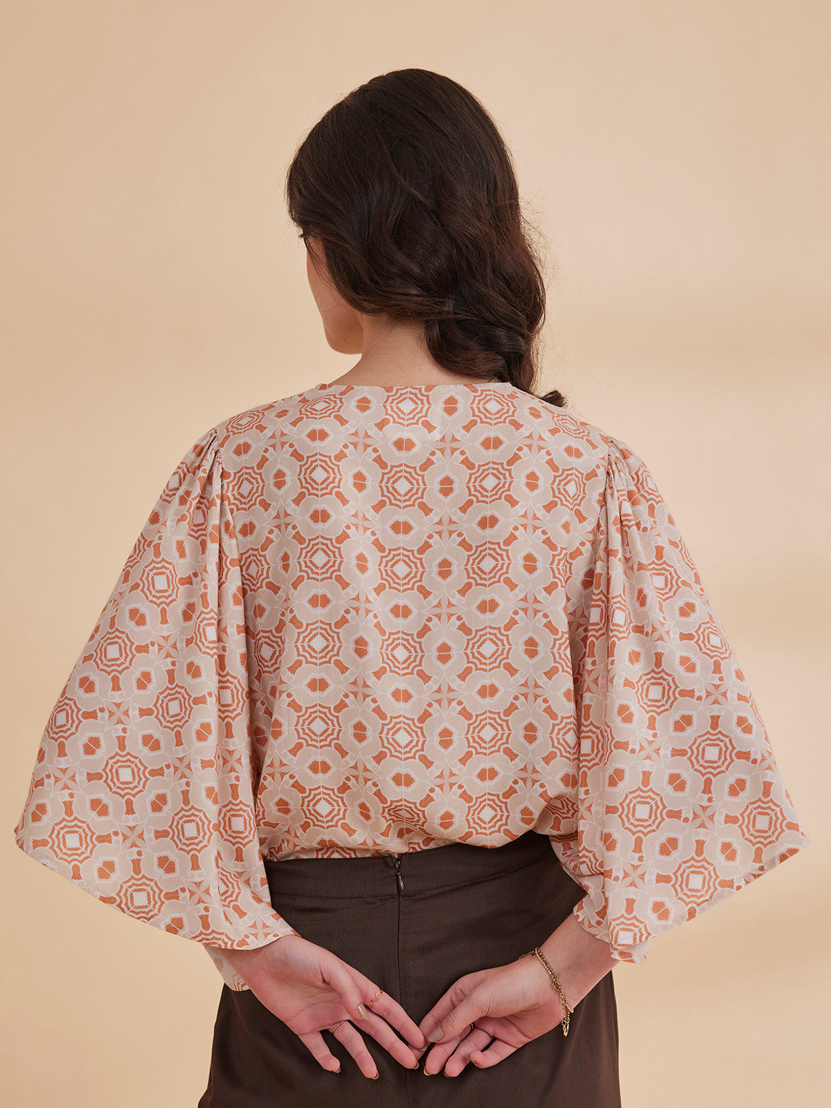 Nadia - Organic Bamboo Printed Kaftan Top image 10