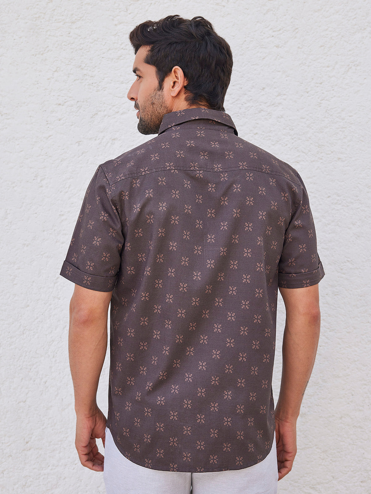 Nidal - Printed Half Sleeves Organic Cotton Shirt image 8