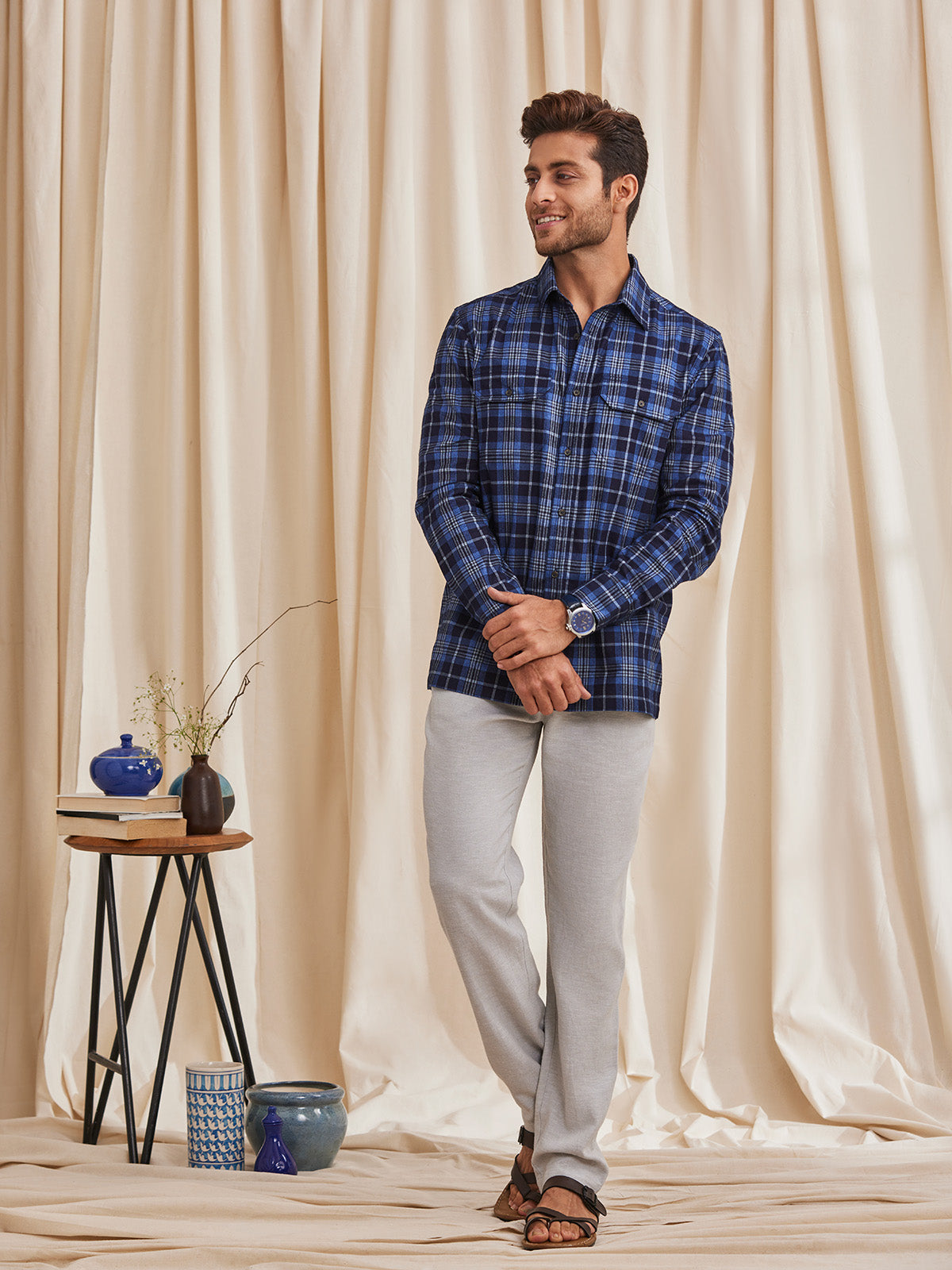 Niloy - Organic Cotton Checkered Shirt image 4