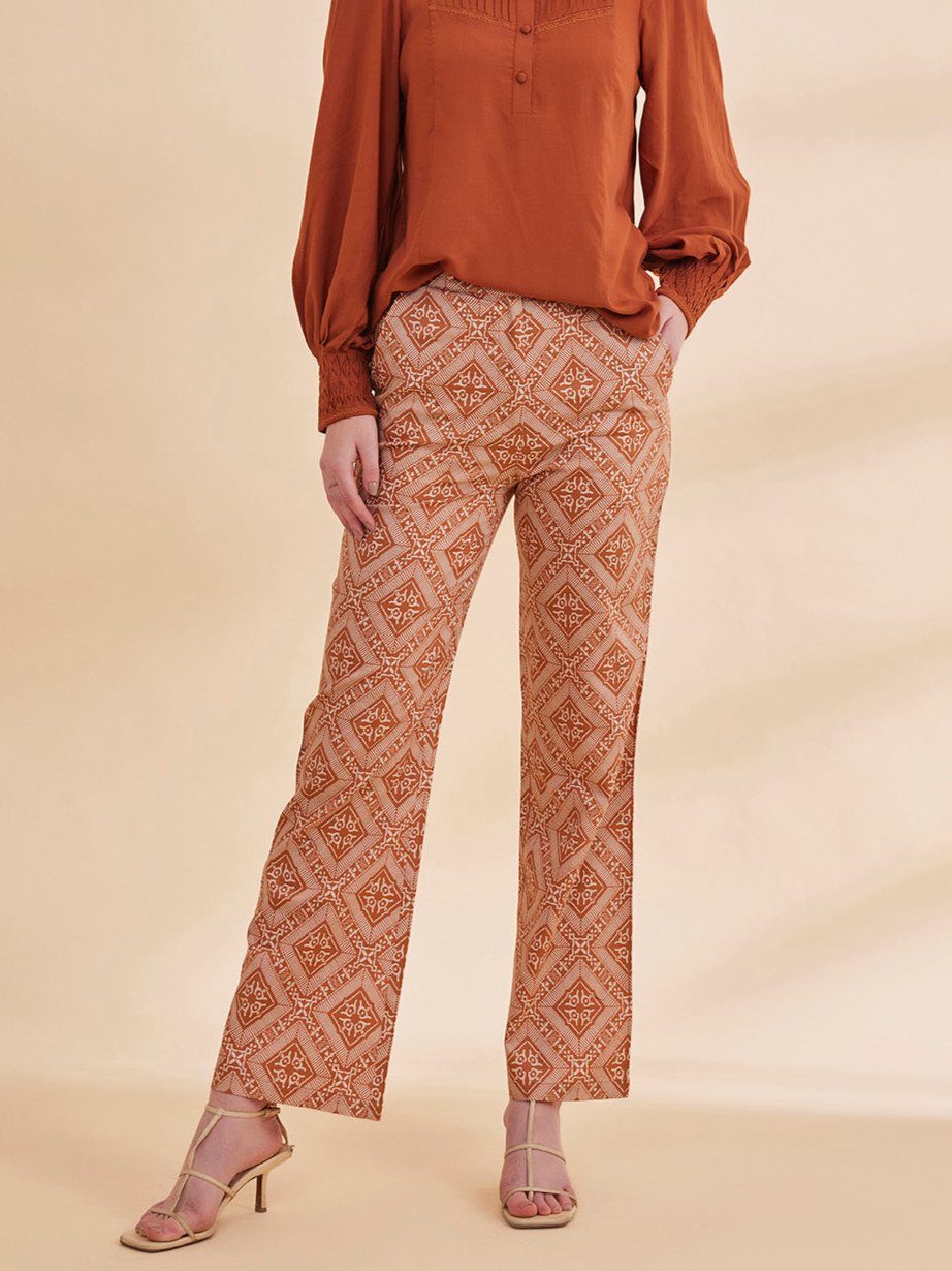 Nurit - Printed Organic Cotton Trousers image 6