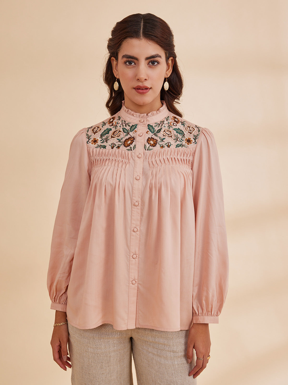 Reah - Organic Bamboo Embroidered Shirt image 6