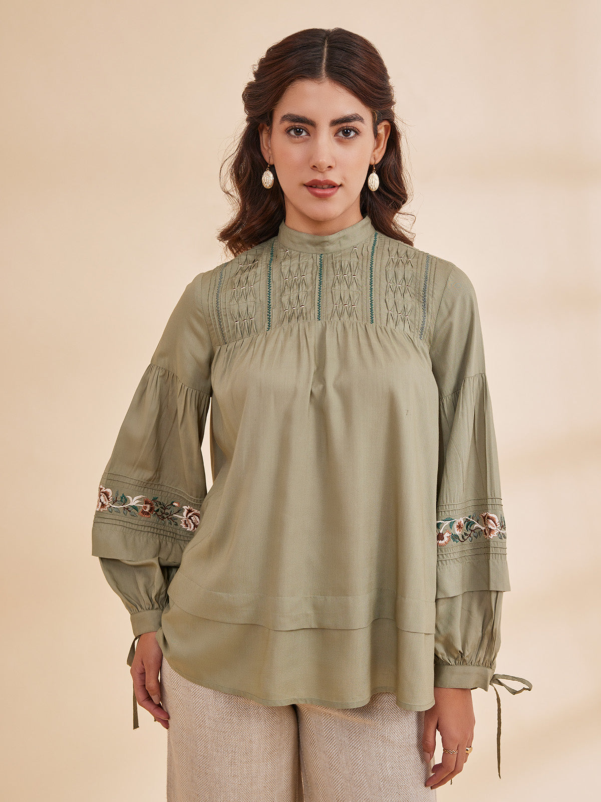 Sasha - Organic Bamboo Embroidered Top image 6