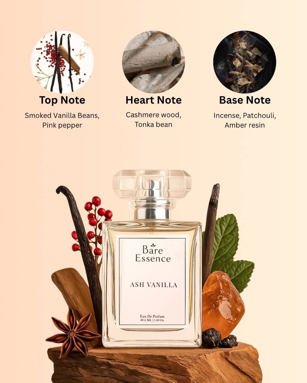 Ash Vanilla – Eau De Parfum | 50ML | Smoky Vanilla Unisex Perfume