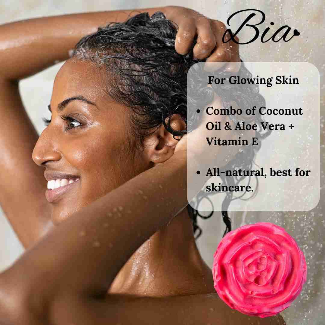 Bundle Of 2: Premium Organic Handmade Soap With Aloe Vera & Coconut Oil + Vitamin E For All Skin Types | Rose image 4