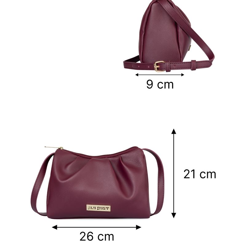 Maroon Sling Bags For Women image 2
