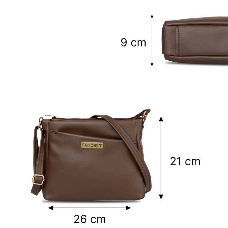 Women's Brown Sling Bag Online In India image 3