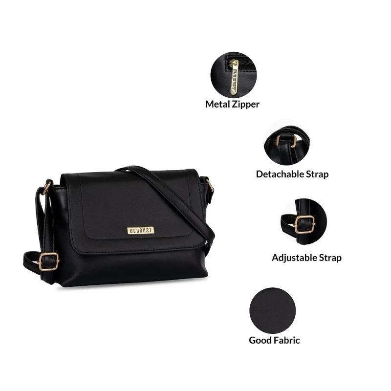 Ladies Black Sling Bag image 3