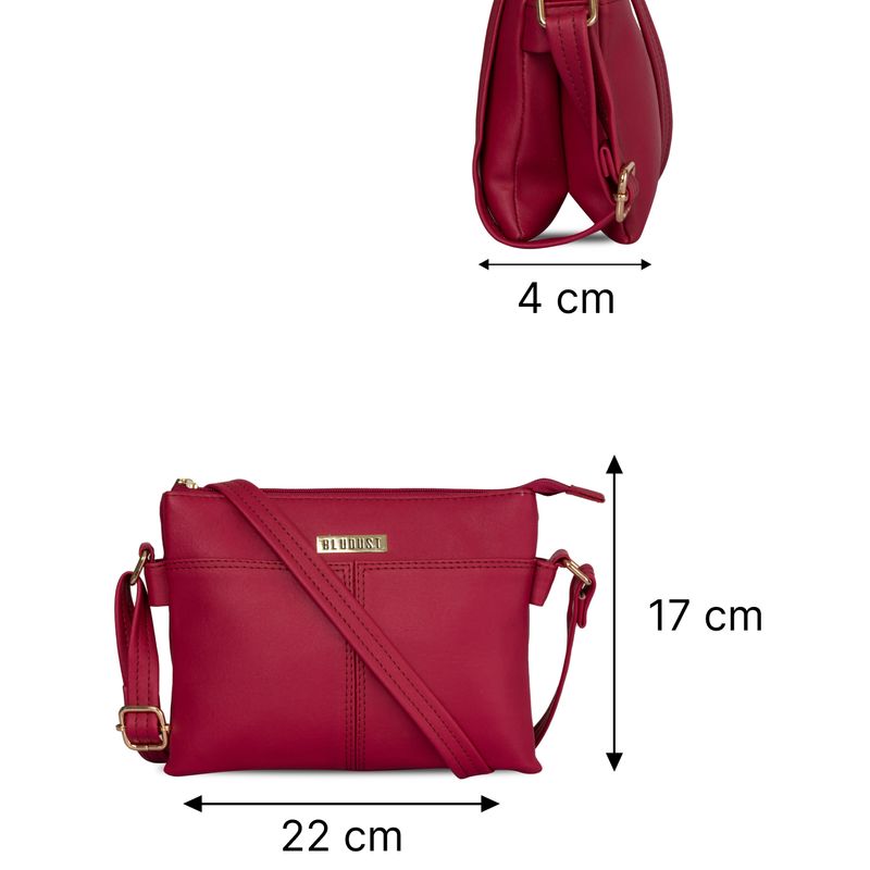 Women's Maroon Sling Bag At An Unbeatable Discounts image 3