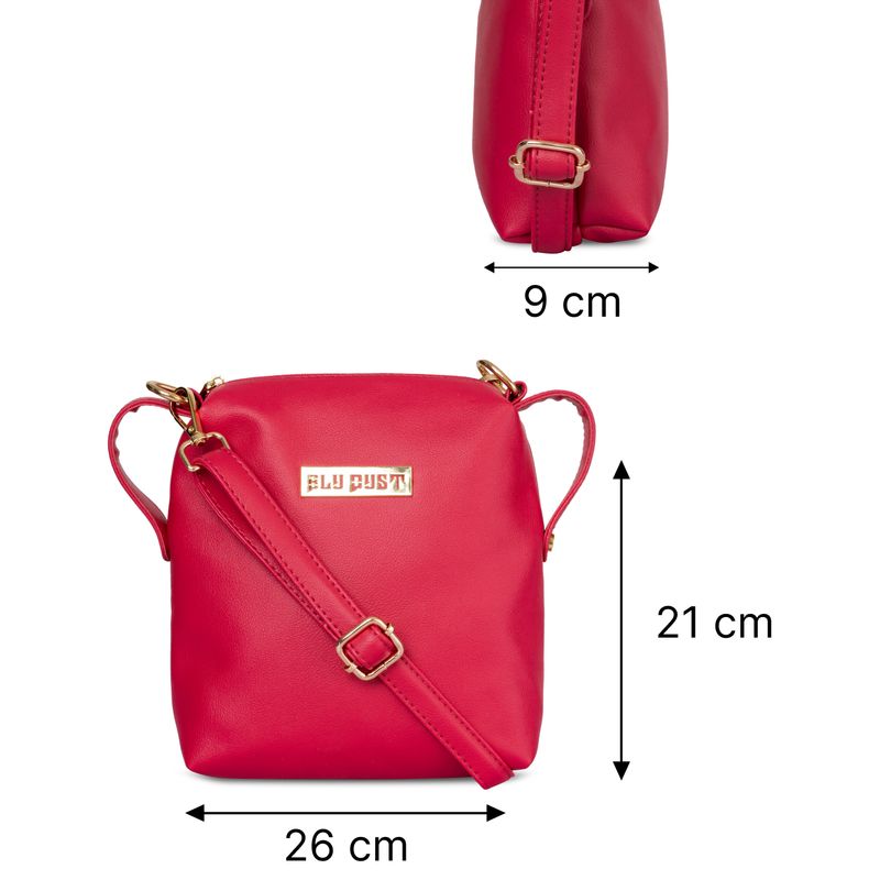 Women's Red Sling Bag Online In India image 4