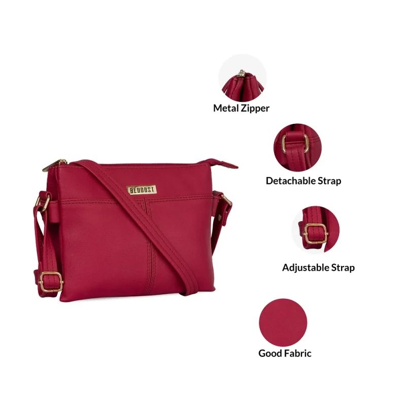 Women's Maroon Sling Bag At An Unbeatable Discounts image 4