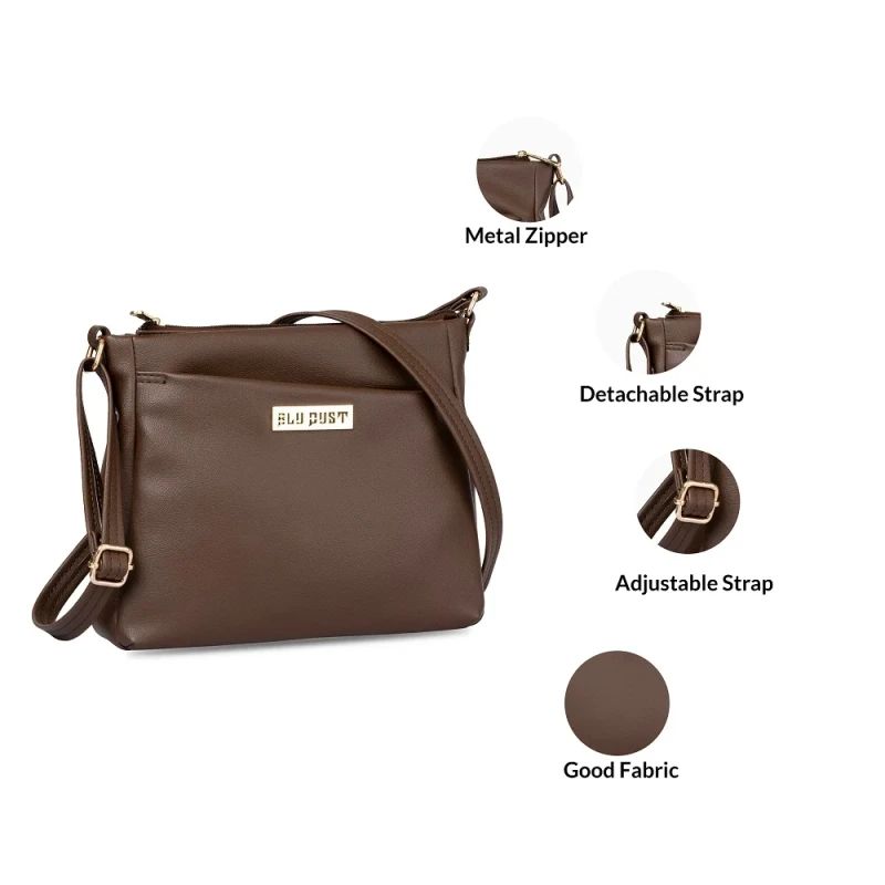 Women's Brown Sling Bag Online In India image 5