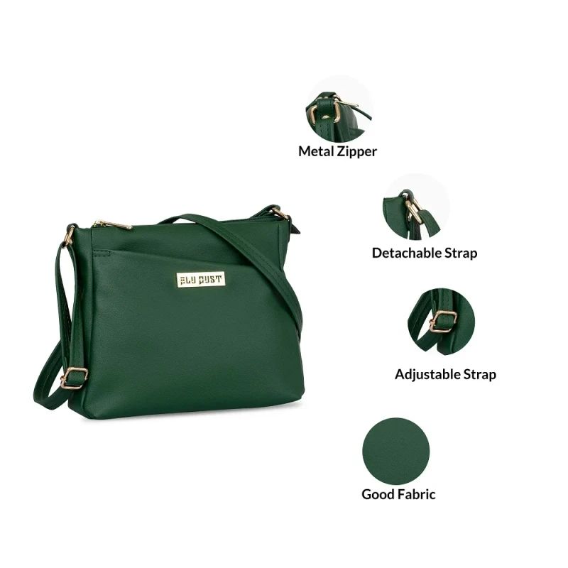 Women's Kelp Green Latest Sling Bags Online In India image 5