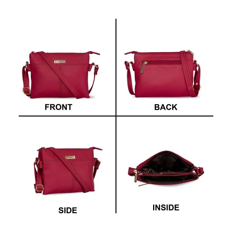 Women's Maroon Sling Bag At An Unbeatable Discounts image 6