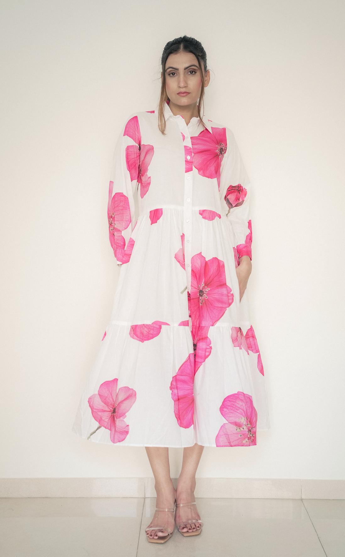 Floral Elegance Shirt Dress image 2