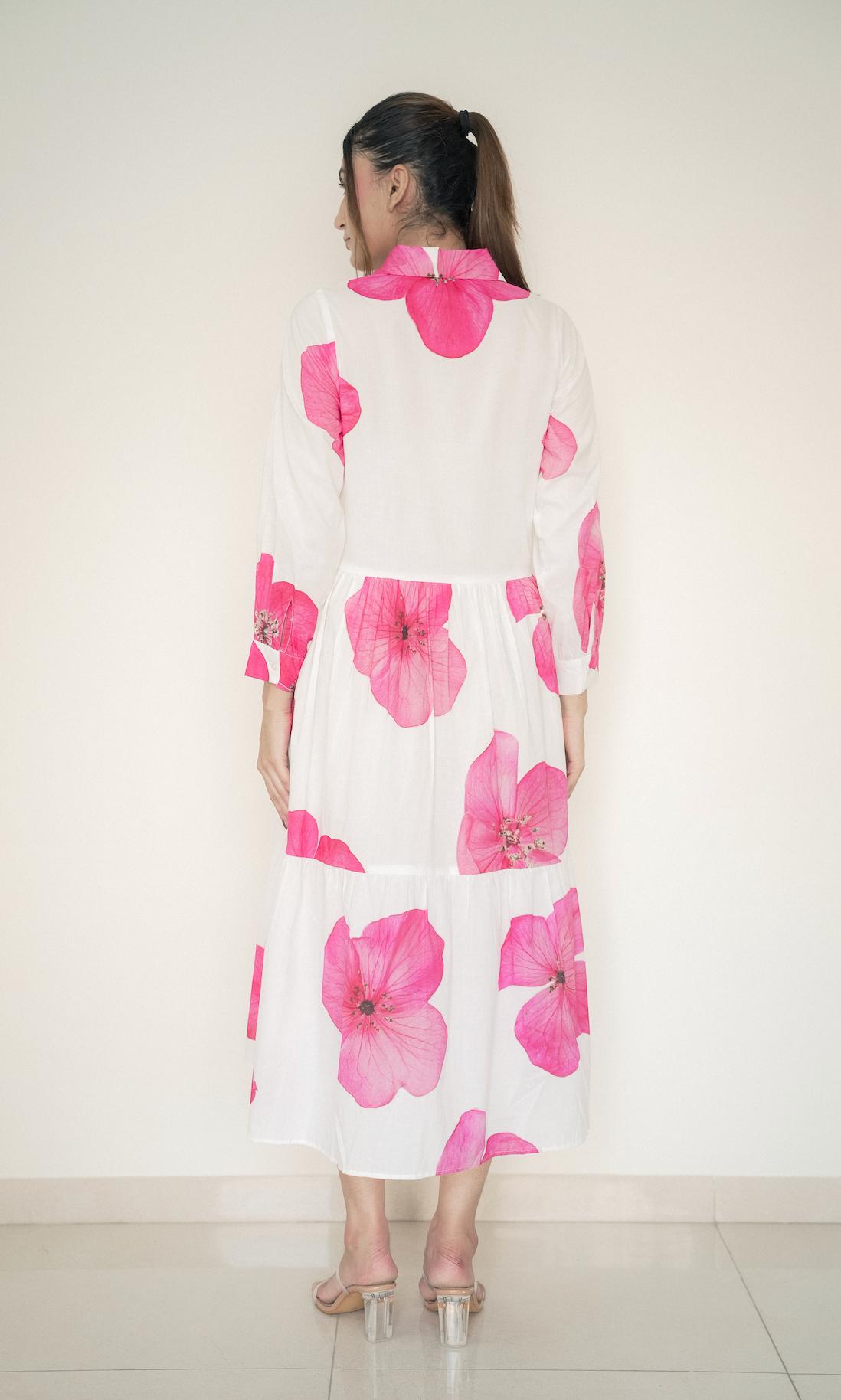 Floral Elegance Shirt Dress