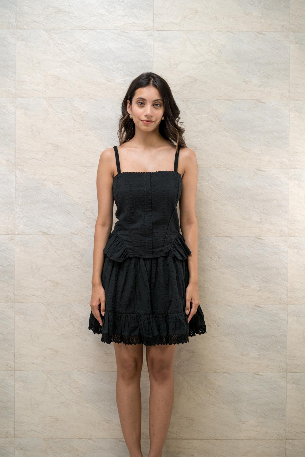 Black Peplum Twin Set