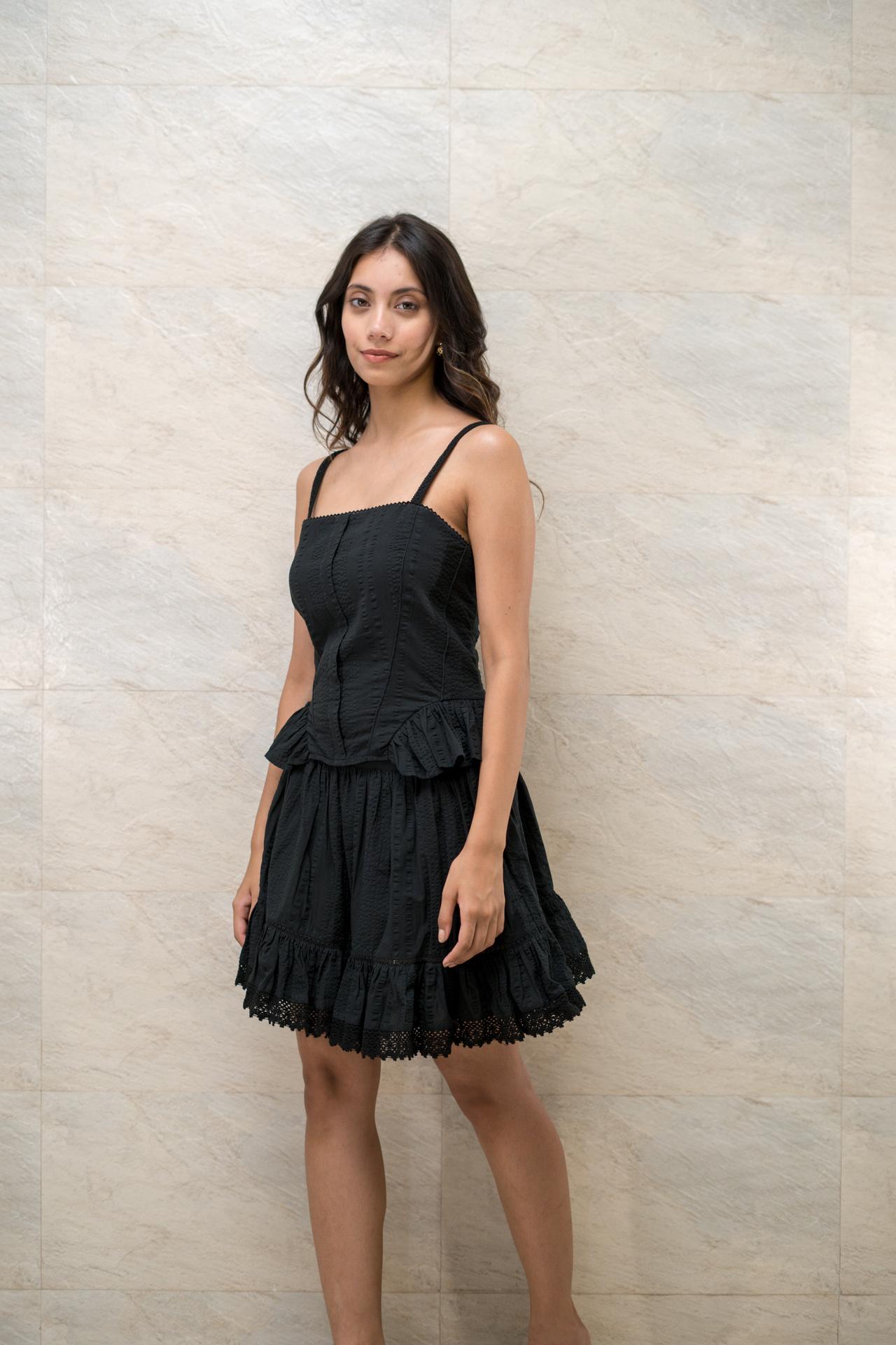 Black Peplum Twin Set image 2