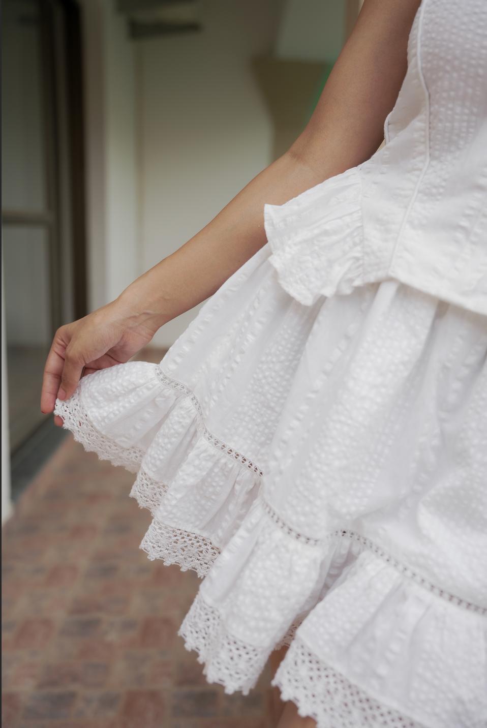 White Peplum Twin Set image 4