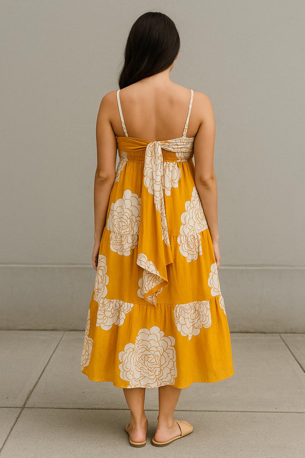 Mango Floral Tiered Cotton Dress image 2