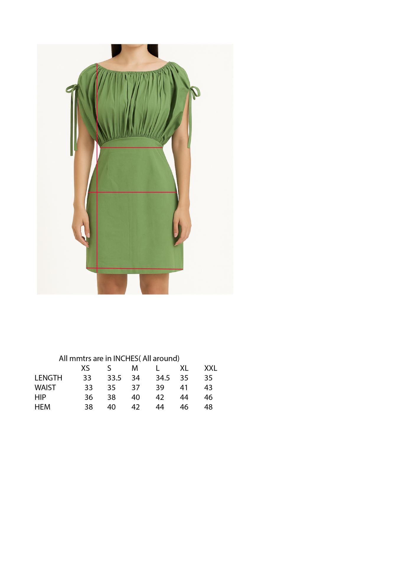 Gathered Puff Sleeve Dress image 4