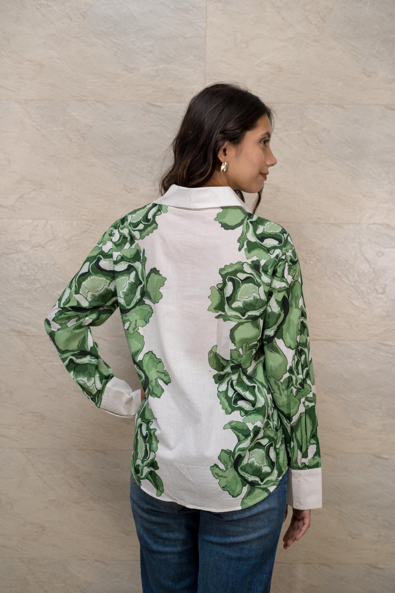 Verdant Geometry Shirt image 4