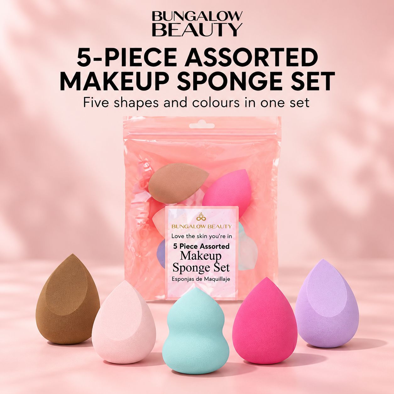 Makeup Blender Sponge Set, 5 Pieces image 3