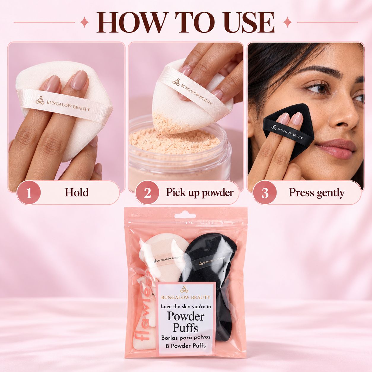 Triangle Powder Puff – Set Of 8 image 2