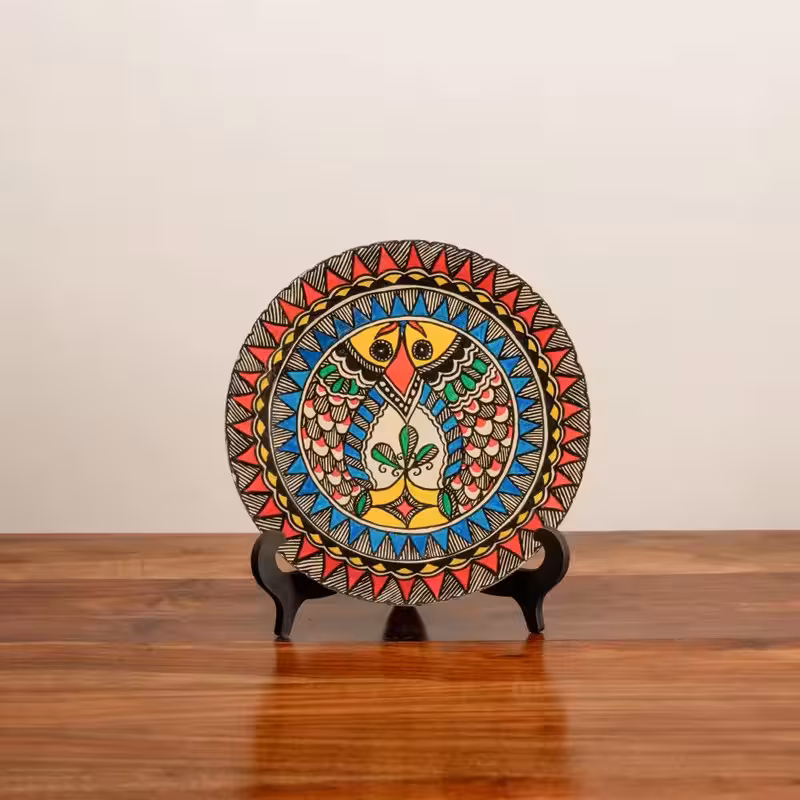 Madhubani Smiling Matsya (FISH) Decor Plate