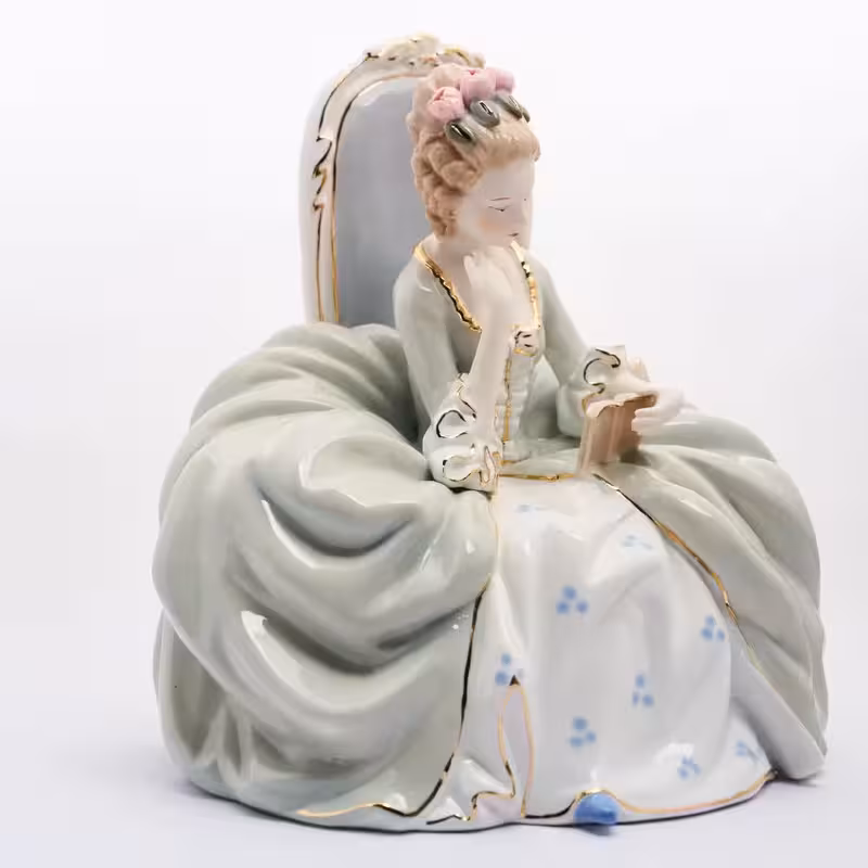 Victorian Lady Sitting & Reading image 2