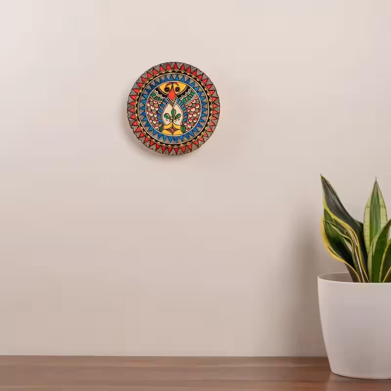 Madhubani Smiling Matsya (FISH) Decor Plate image 3