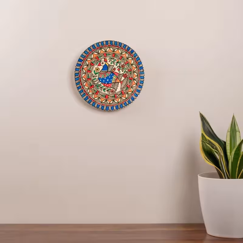 Madhubani Mayur (PEACOCK) In Splendour Decor Plate image 3