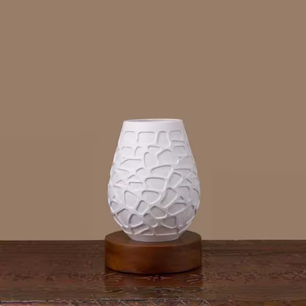 3D Printed Uplighter Lamp, Shade Theme: Nest, Wood Finish: Walnut image 5