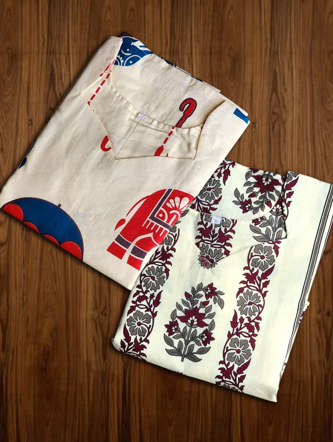 Cutique Fashion Women's Pure Cotton Printed Kurti With Lining Combo Offer image 2
