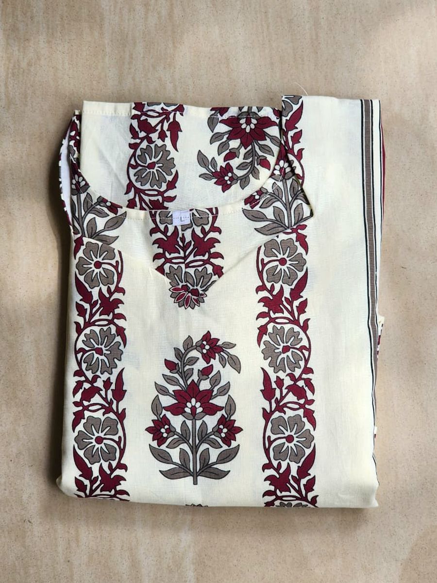 Cutique Fashion Women's Pure Cotton Printed Straight Kurta Set With Lining - Ethnic Wear image 3